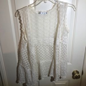 Lace open front tank size S